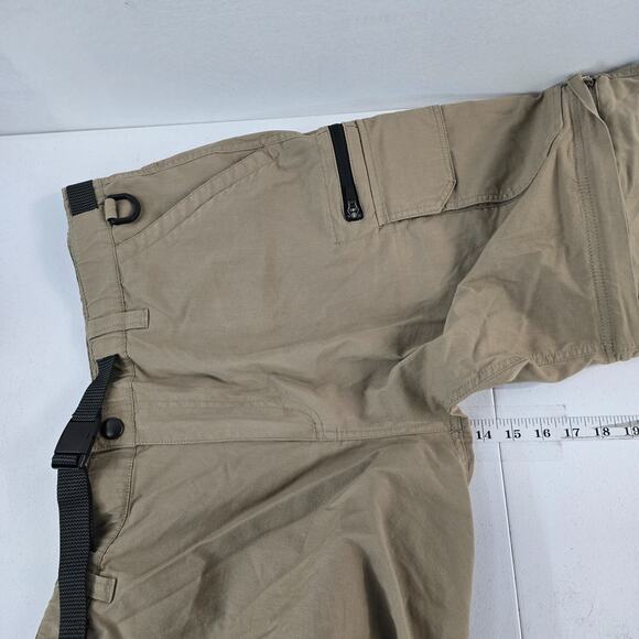 BC Clothing Men's Convertible‎ Cargo Pants Hiking Khaki Zip-Off Belted XXL x 30 - Picture 7 of 10